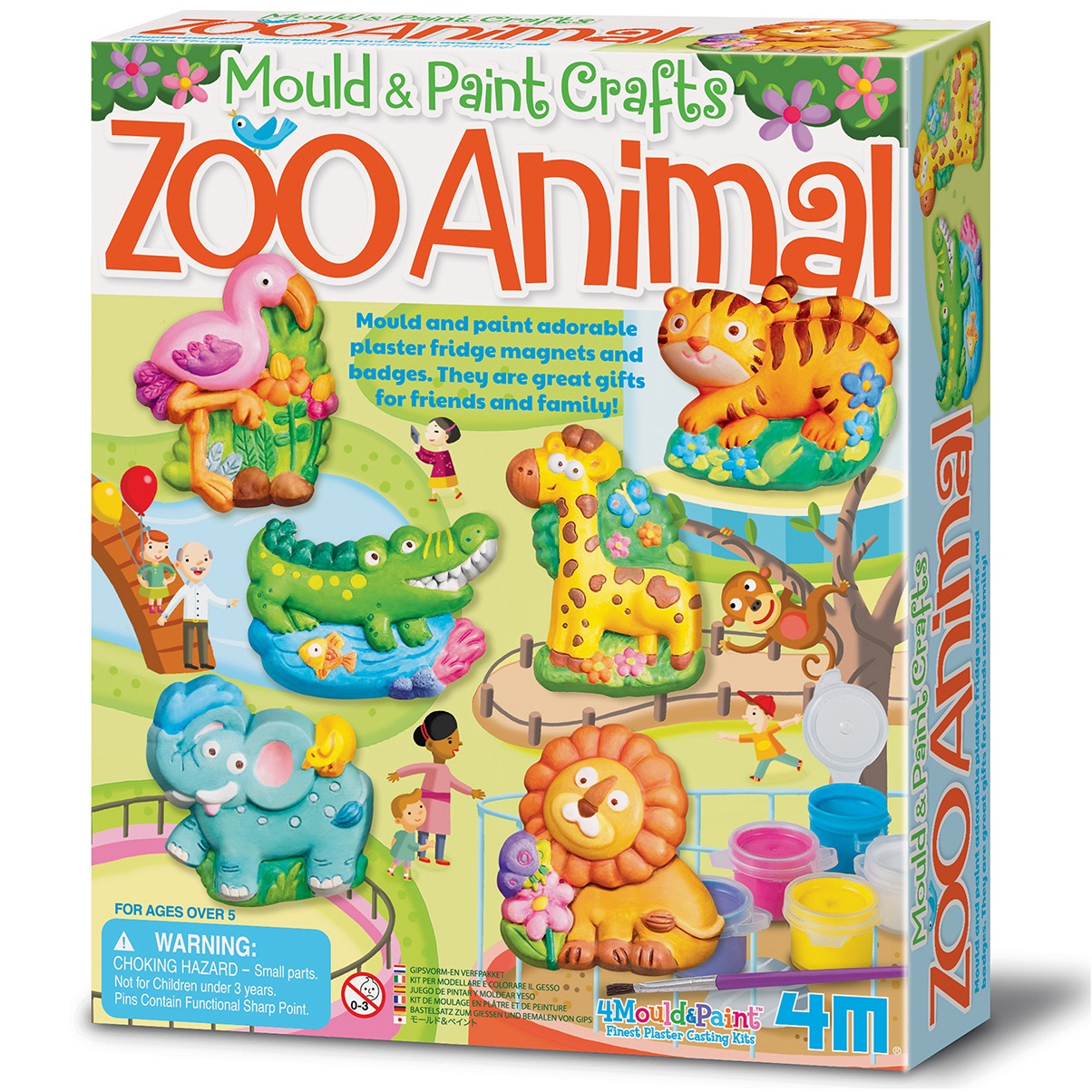 4M Mould & Paint Crafts - Zoo Animal - Lancashire Toys - Educational ...