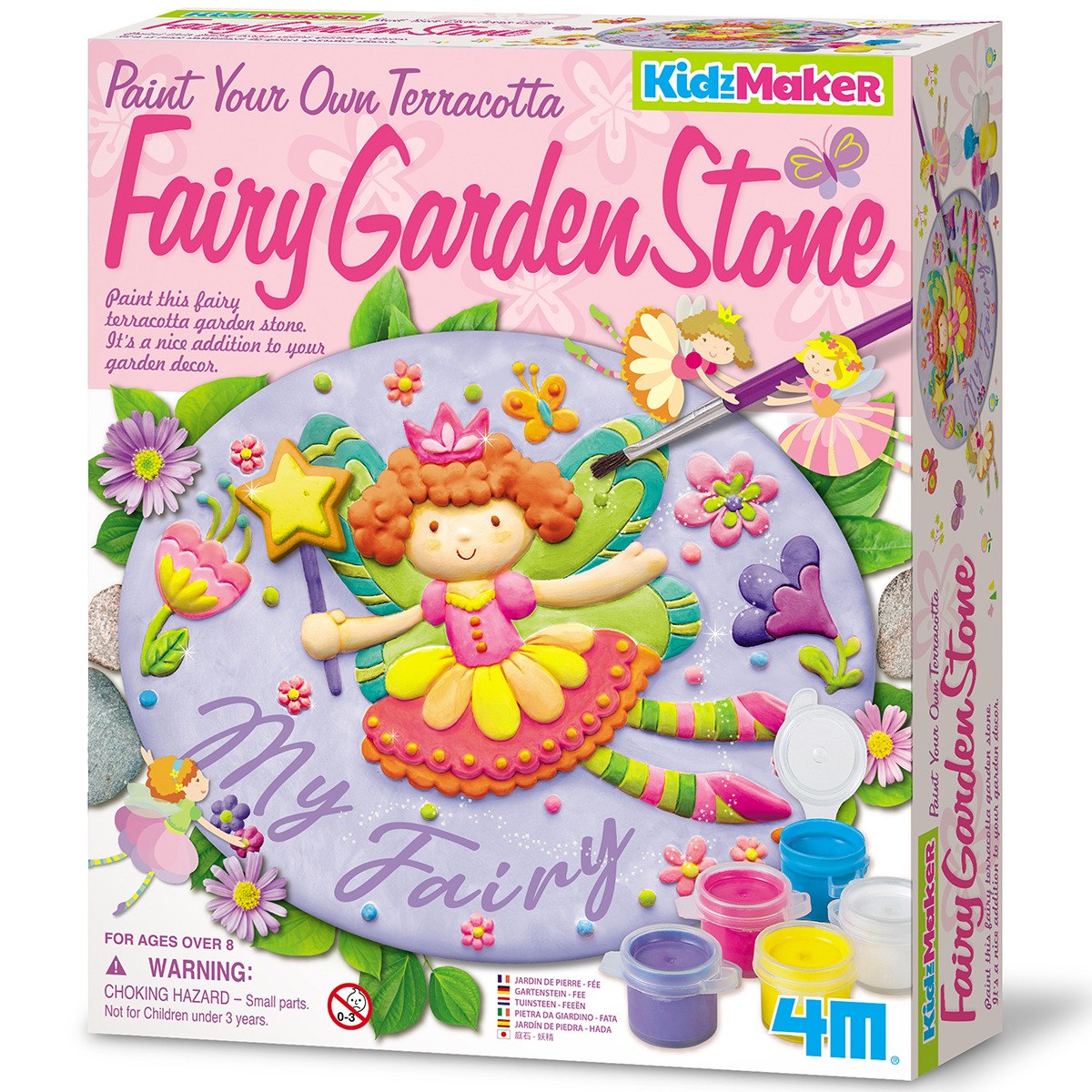 4M-4779 4M KidzMaker – Paint Your Own Terracotta Fairy Garden Stone