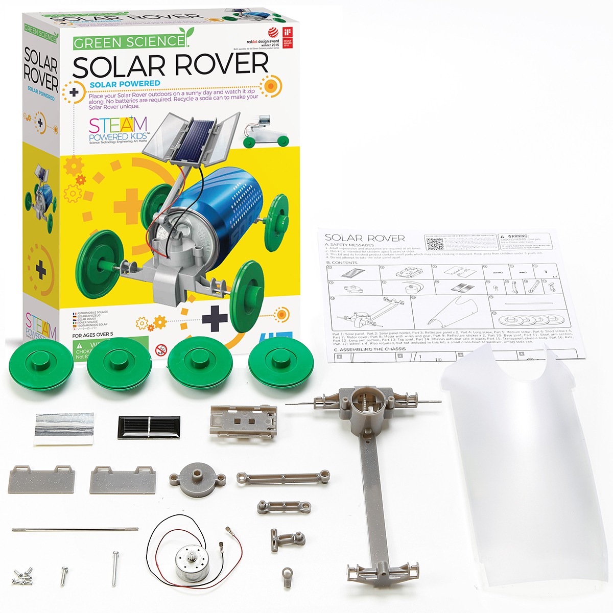 Solar Rover Toy 4M Green Science - Solar Rover - Lancashire Toys - Educational Toys ...