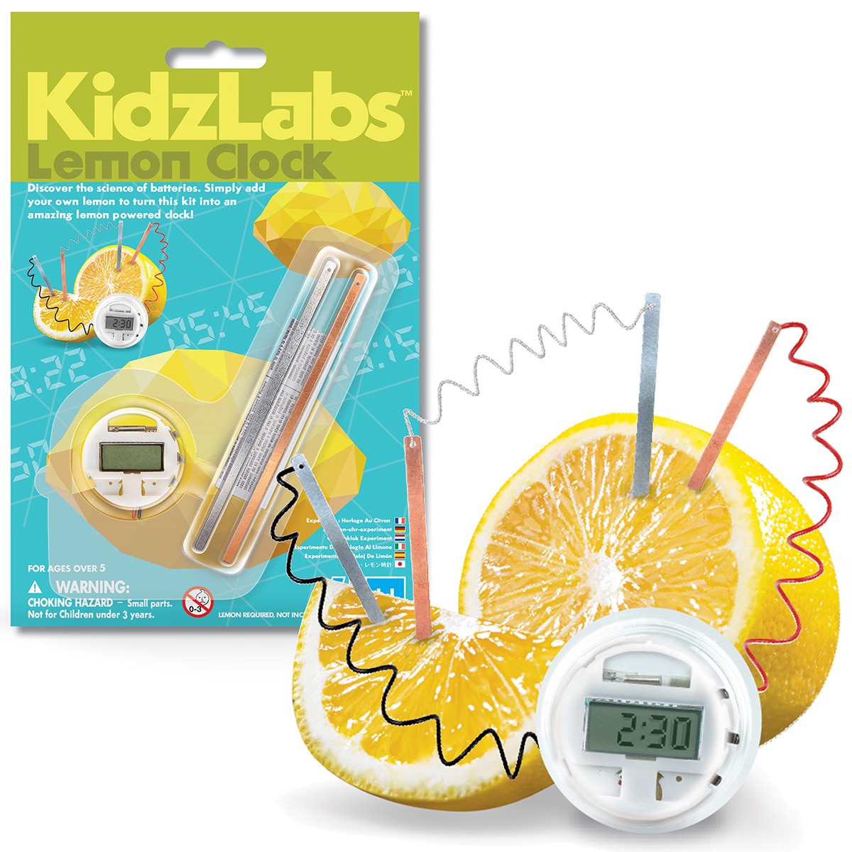 4M KidzLabs - Lemon Clock - Lancashire Toys - Educational Toys ...