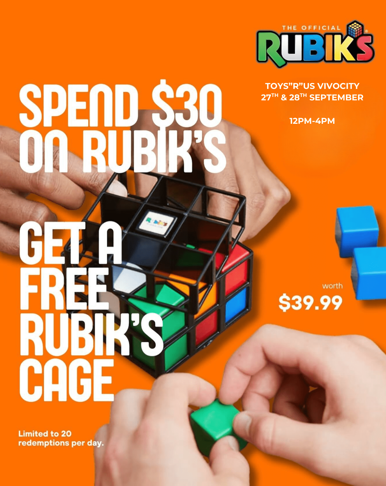 ToysRUs Rubik's Cage Event 27th & 28th September